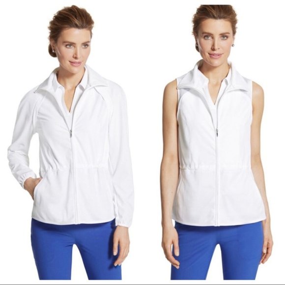 Chico’s Zenergy Golf Convertible Mesh Jacket - Picture 1 of 16